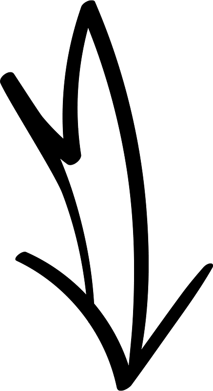 Hand drawn arrow