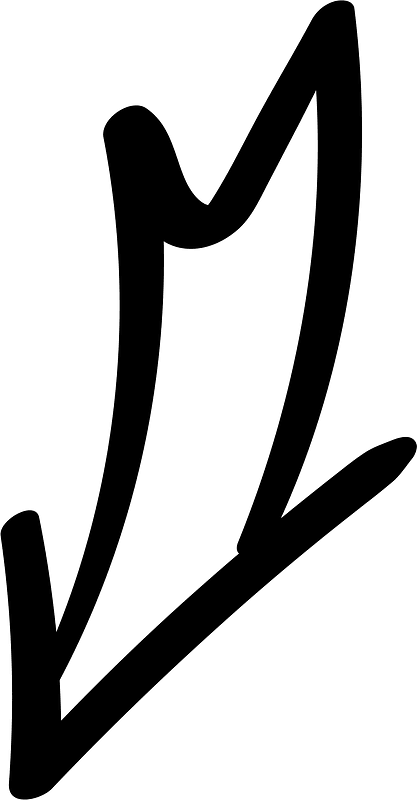 Hand drawn arrow