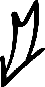 Hand drawn arrow