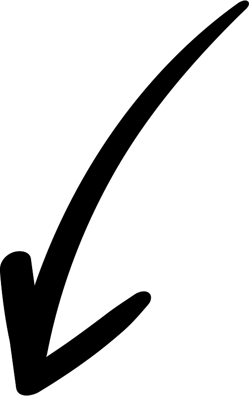 Hand drawn arrow