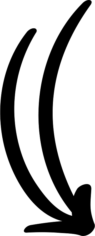 Hand drawn arrow