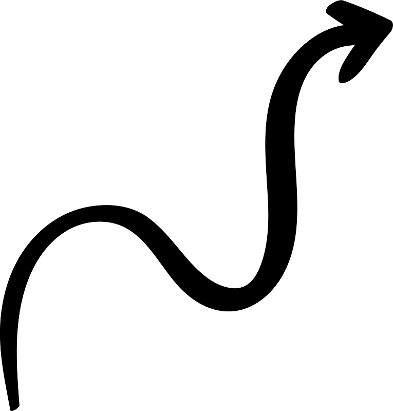Hand drawn arrow