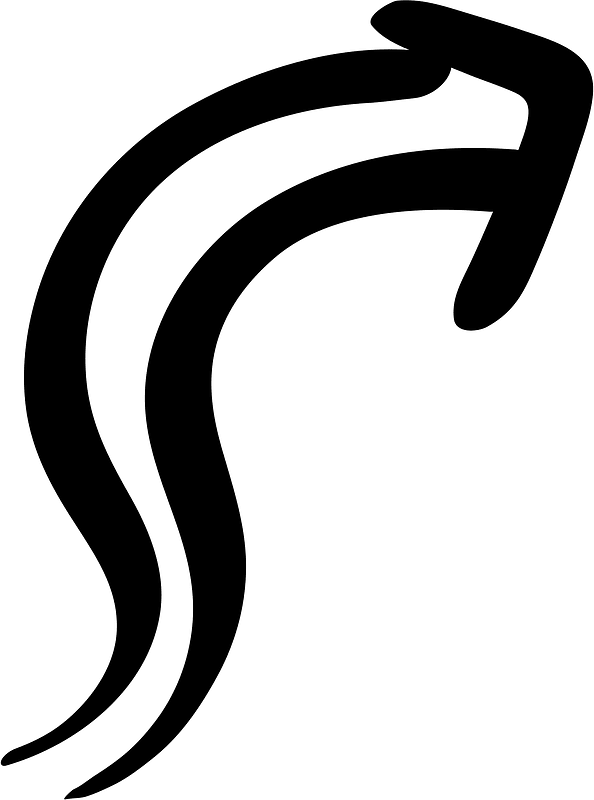 Hand drawn arrow