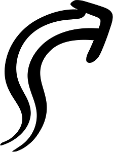 Hand drawn arrow