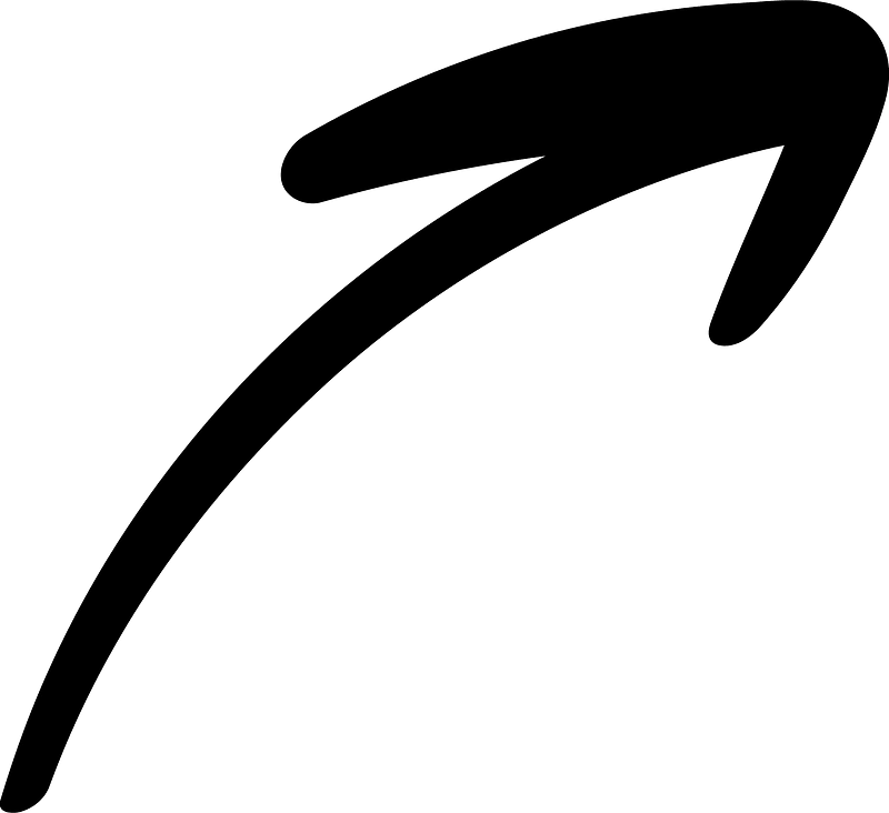 Hand drawn arrow