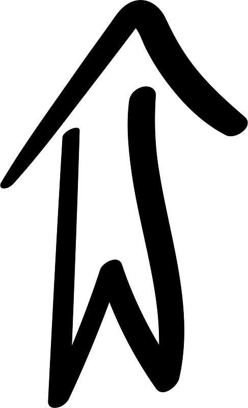Hand drawn arrow
