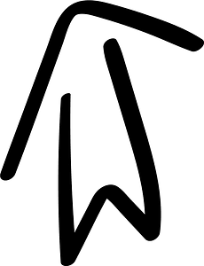 Hand drawn arrow