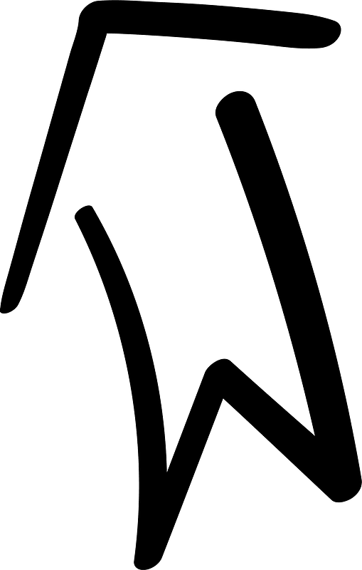 Hand drawn arrow