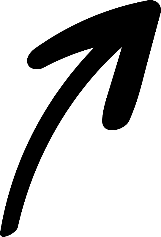 Hand drawn arrow