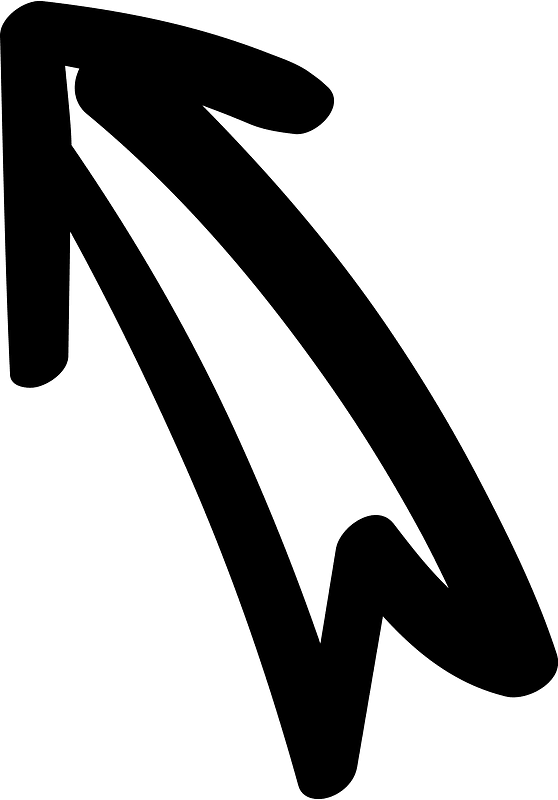 Hand drawn arrow