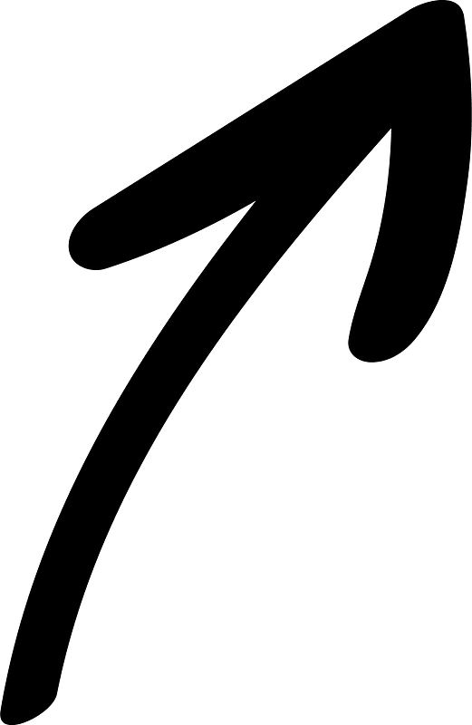 Hand drawn arrow