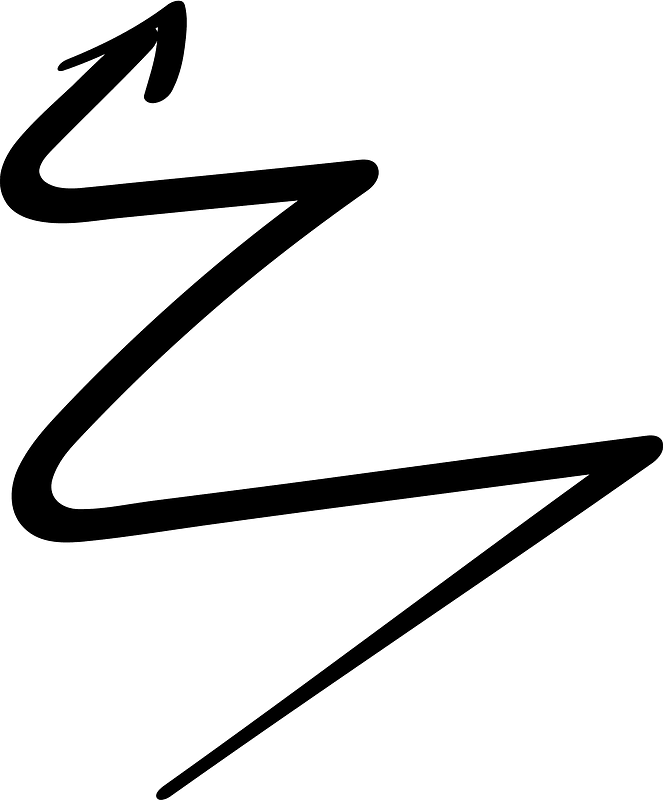 Hand drawn arrow