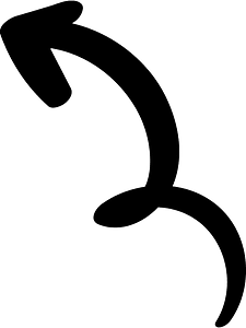 Hand drawn arrow