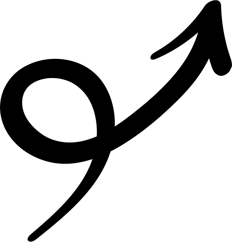 Hand drawn arrow