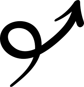 Hand drawn arrow