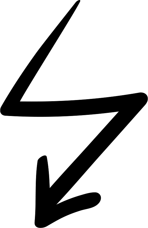 Hand drawn arrow