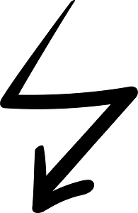 Hand drawn arrow