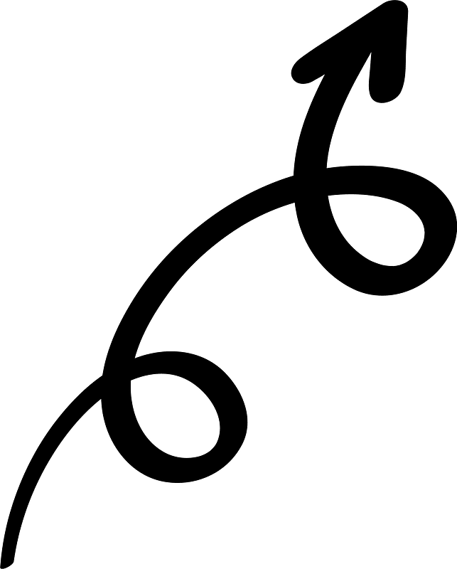 Hand drawn arrow