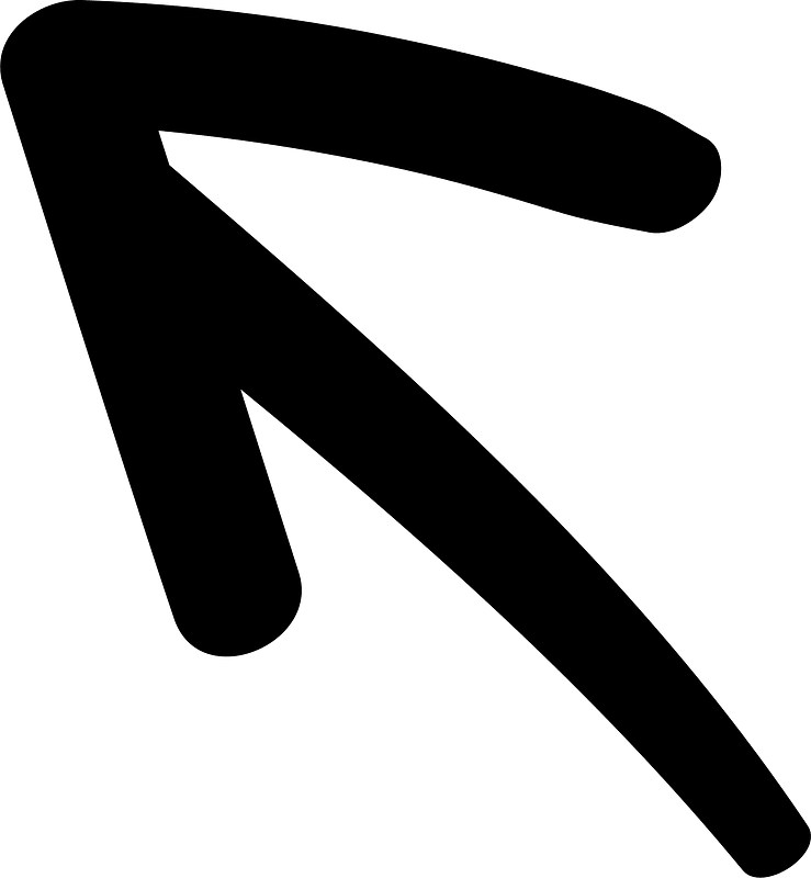 Hand drawn arrow