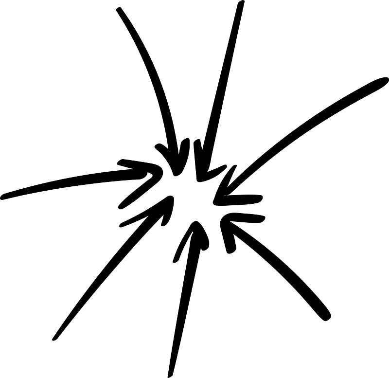 Hand drawn arrow