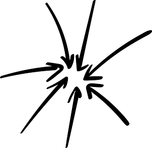 Hand drawn arrow