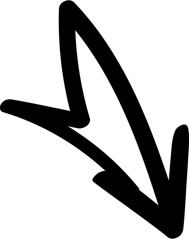 Hand drawn arrow