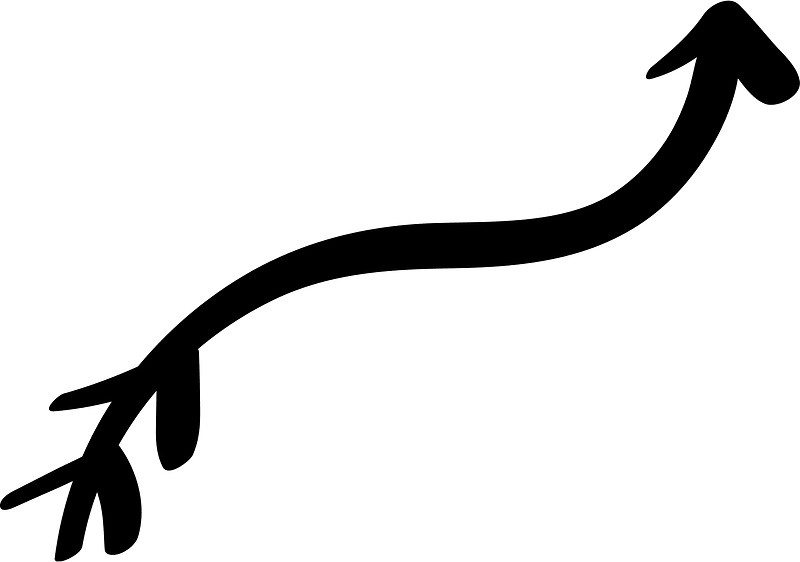 Hand drawn arrow