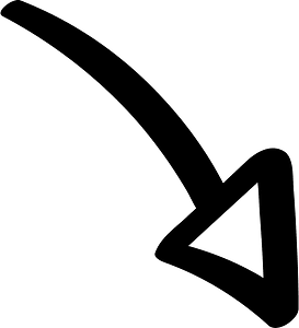 Hand drawn arrow