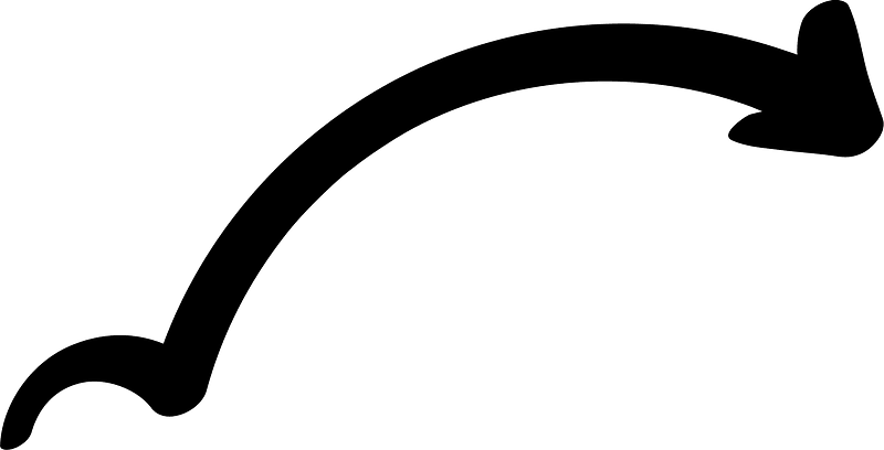 Hand drawn arrow
