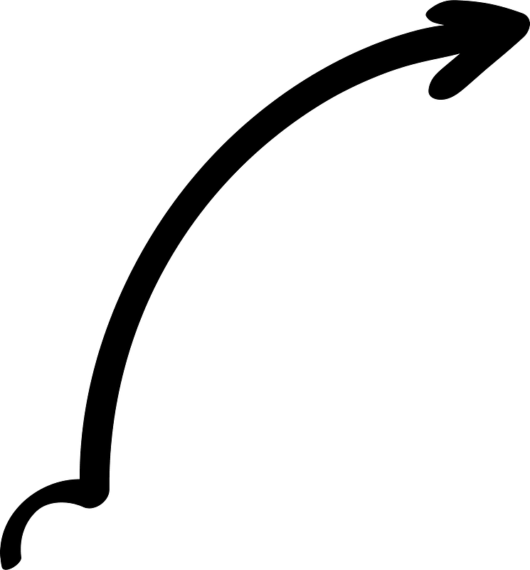Hand drawn arrow