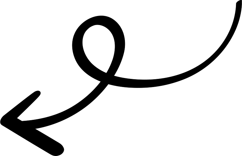 Hand drawn arrow