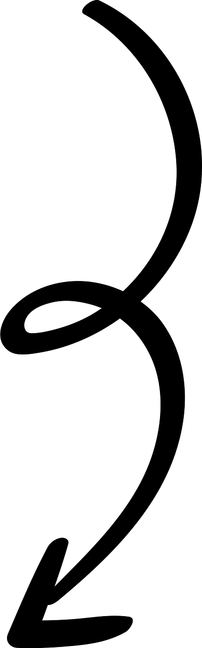 Hand drawn arrow