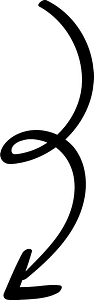 Hand drawn arrow