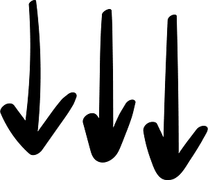 Hand drawn arrow