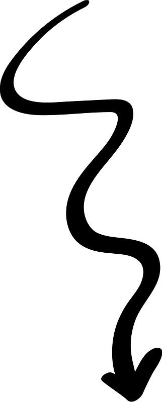 Hand drawn arrow