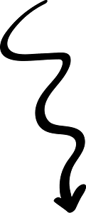 Hand drawn arrow