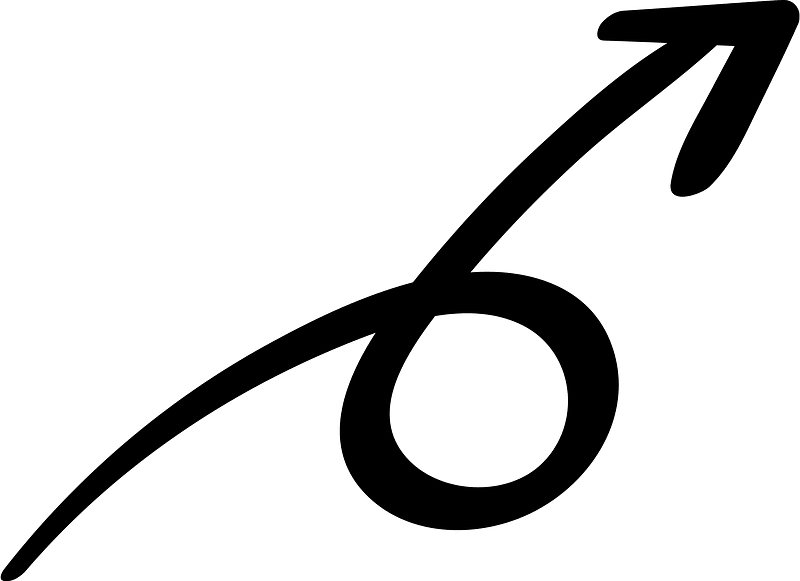 Hand drawn arrow