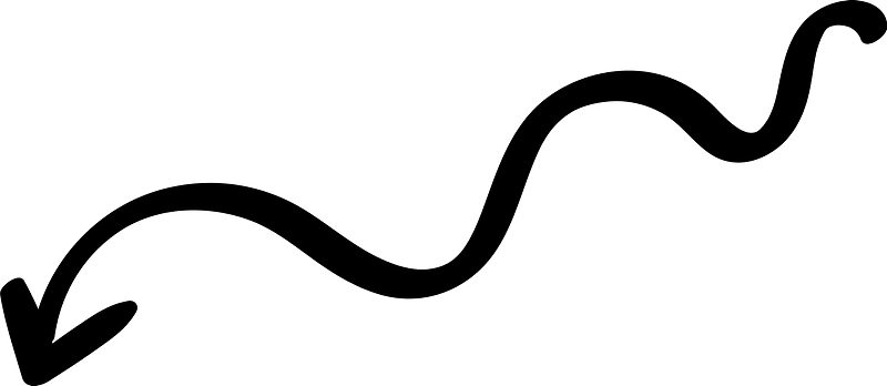 Hand drawn arrow