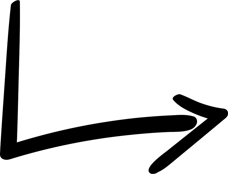Hand drawn arrow