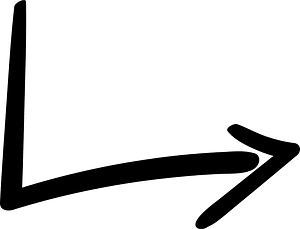 Hand drawn arrow