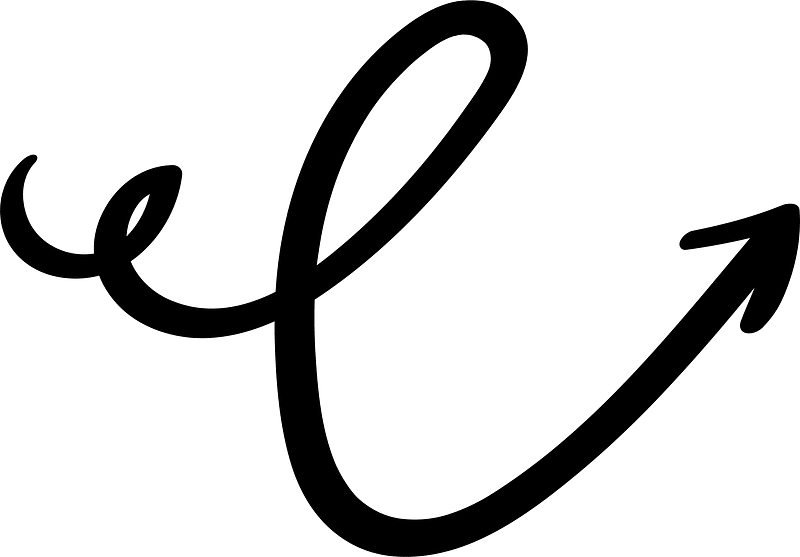 Hand drawn arrow