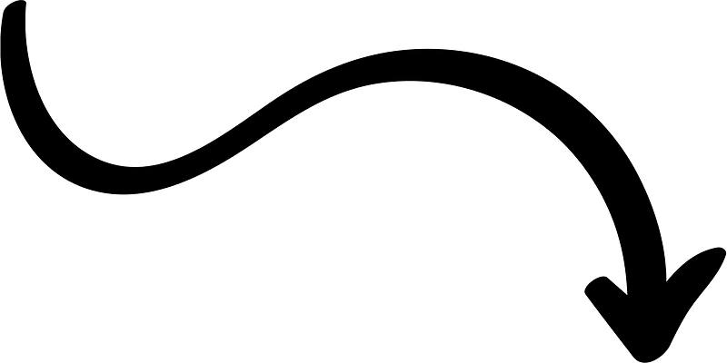 Hand drawn arrow