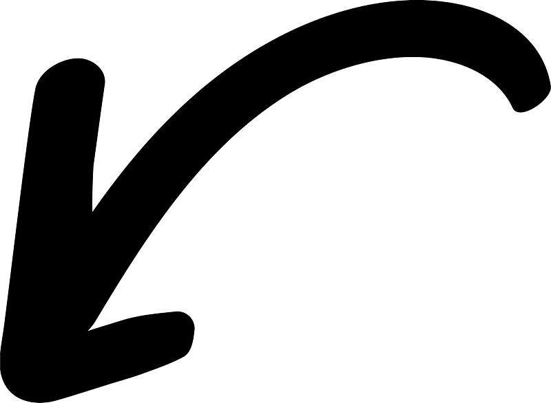 Hand drawn arrow