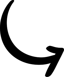 Hand drawn arrow