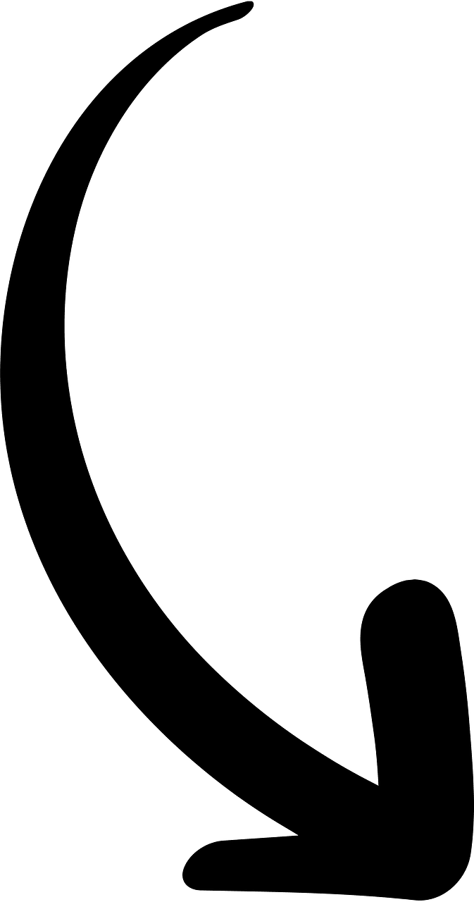Hand drawn arrow