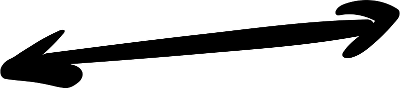 Hand drawn arrow