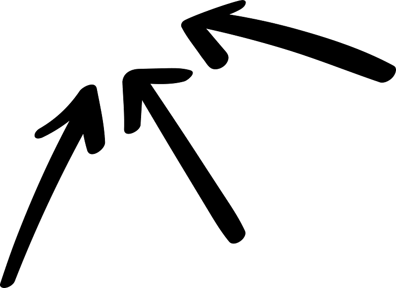 Hand drawn arrow