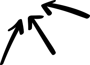 Hand drawn arrow
