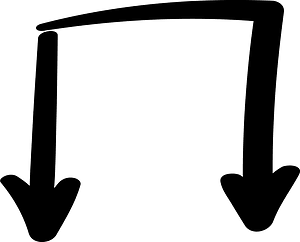 Hand drawn arrow
