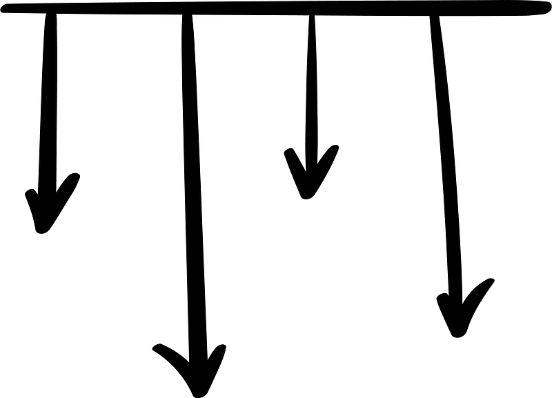 Hand drawn arrow
